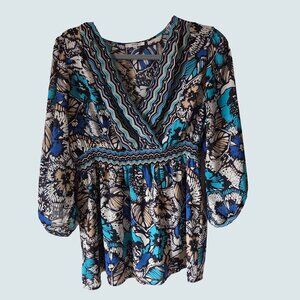 Nicola‎ Blouse - Vibrant Floral Pattern